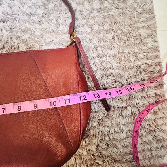 Fossil Skylar shoulder bag  Brandy Leather Bag Purse - Picture 10 of 11